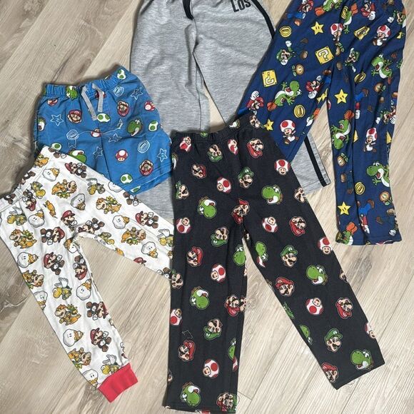Mario Bros, Mario & Luigi Print Pajama Pants Bundle Size 6 - Picture 2 of 8